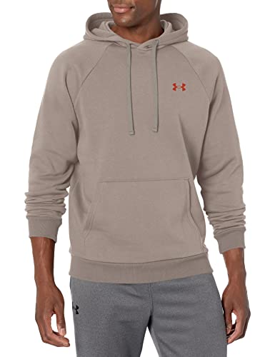 Under Armour Herren Rival Fleece Mountain Hoodie Sweatshirt, (294) Zinn/Orange Ember, XL von Under Armour