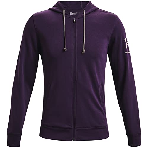 Under Armour Herren Rival Terry Kapuzenpullover mit durchgehendem Reißverschluss Kapuzen-Sweatshirt, Cyclone (503)/Schwarz, X-Large von Under Armour