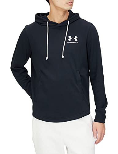 Under Armour Herren Rival Terry Long Crew Neck Hoodie T-Shirt, Schwarz (001)/Onyx Weiß, M von Under Armour