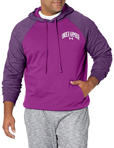 Under Armour Herren Rival Wordmark Colorblock Hoodie Sweatshirt, (514) Rivalry/Rivalry Light Heather/Onyx White, XX-Large von Under Armour