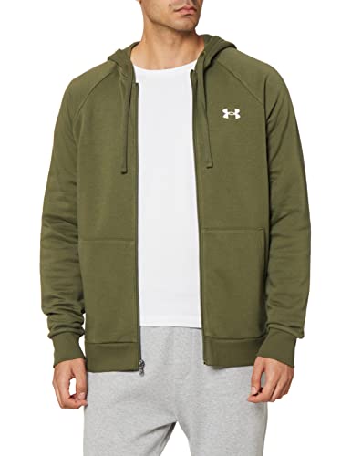 Under Armour Herren Rival Zip Top Hoodie Kapuzenjacke Marine OD Grün L von Under Armour