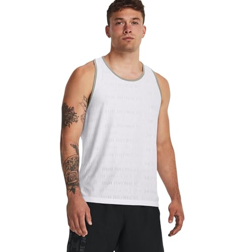 Under Armour Herren Run Everywhere Singlet Laufbekleidung Tank-Top Weiß - L von Under Armour