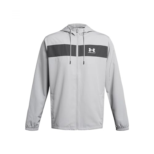 Under Armour Herren Sportstyle Windbreaker, (012) Mod Grey/Castlerock/Weiß, 4XL von Under Armour