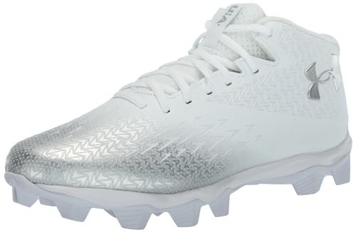 Under Armour Herren Spotlight Franchise Rm 4.0 Fußballschuh, (100) Weiß/Weiß/Metallic-Silber, 41 EU von Under Armour