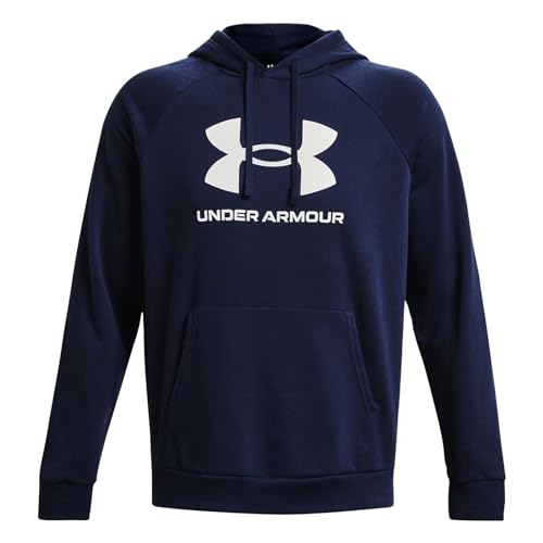 Under Armour Herren Sweatshirt Kapuzensweatshirt Hoodie Rival Fleece Logo, Farbe:Blau, Größe:L, Artikel:-410 Midnight Navy von Under Armour