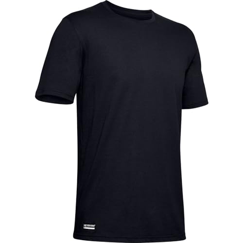 Under Armour Herren Tac Baumwoll-T-Shirt Kurze Ärmel, Schwarz (001)/Schwarz, Large von Under Armour