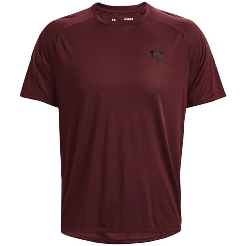 Under Armour Tech 2.0 Herren Kurzarm-T-Shirt, Kastanienrot (690)/ Schwarz, Klein von Under Armour