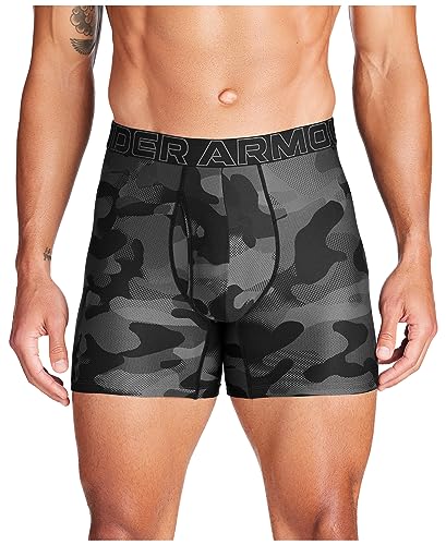 Under Armour Herren Multipack Standard Tech Boxershorts, 15,2 cm Innennaht, Ganztägiger Komfort und Ultraweich Retroshorts, Schwarz Neo Camo Print 3er Pack, XL von Under Armour