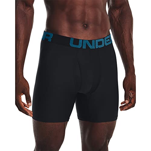 Under Armour Herren Tech Boxerjock 15,2 cm (6 Zoll), 2er-Pack Unterwäsche, (006) Schwarz/statisch blau, 5X-Large von Under Armour