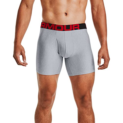 Under Armour Herren Tech Boxerjock 15,2 cm (6 Zoll), 2er-Pack Unterwäsche, Mod Gray Light Heather (011)/Jet Grey Light Heather, 4X-Large von Under Armour