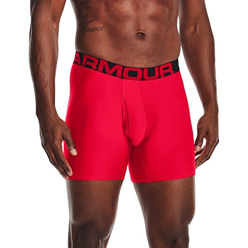 Under Armour Herren Tech Boxerjock 15,2 cm (6 Zoll), 2er-Pack Unterwäsche, Rot (600)/Schwarz, 5X-Large von Under Armour