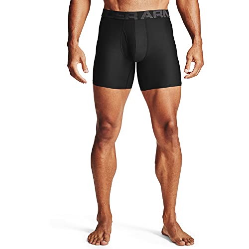 Under Armour Herren Tech Boxerjock 15,2 cm (6 Zoll), 2er-Pack Unterwäsche, Schwarz (001)/Schwarz, 5X-Large von Under Armour