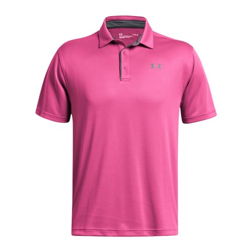 Under Armour Herren Tech Golf Polo Hemd, (686) Astro Pink/Pitch Gray, XX-Large von Under Armour