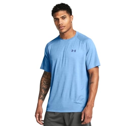 Under Armour Herren Textured Short Sleeve T-Shirt, Horizon Blue/Tech Blue, XL Under Armour Herren Textured Short Sleeve T-Shirt, Horizon Blue/Tech Blue, XL von Under Armour