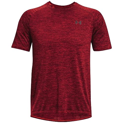 Under Armour Herren Traingsshirt TECH Textured Kurzarm rot (74), L von Under Armour