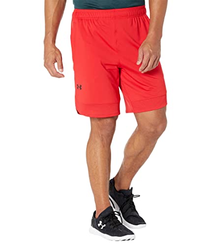 Under Armour Herren Trainingshose aus Stretchmaterial Kurze Schlauch, Rot (600)/Schwarz, Large von Under Armour