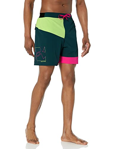 Under Armour Herren E-Board-Badeshorts mit Kordelzug und elastischem Bund hinten, schnell trocknend Badehose, Sp22 Batik Colorblock, XL von Under Armour