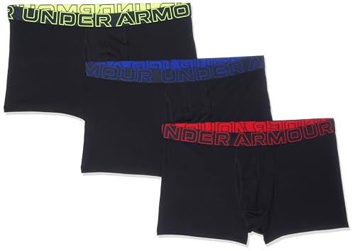 Under Armour Herren UA Performance Cotton 7,6 cm 3er-Pack Boxerjock® Unterwäsche, Schwarz / Schwarz / Schwarz, XL von Under Armour