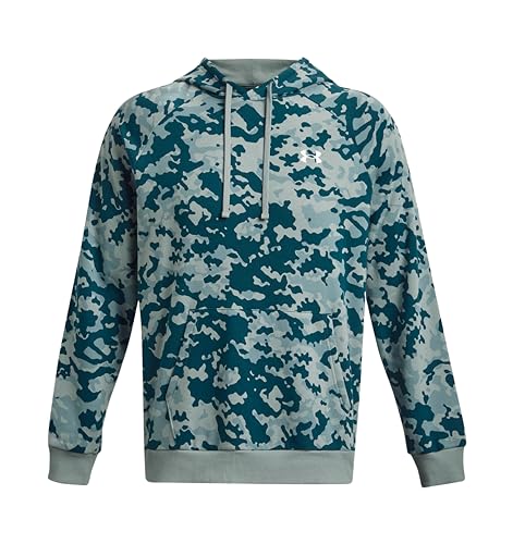 Under Armour Herren UA Rival Fleece Camo Hoodie Pullover 1382291, Opalgrün/Weiß - 781, Medium von Under Armour