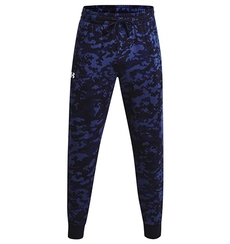 Under Armour Herren UA Rival Fleece Camo Jogginghose, Midnight Navy / Weiß - 410, X-Groß von Under Armour