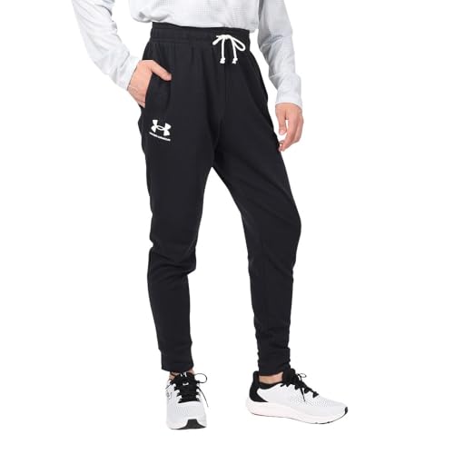 Under Armour Herren UA Rival Terry Jogger Trainingshose, Black/Onyx White, M von Under Armour