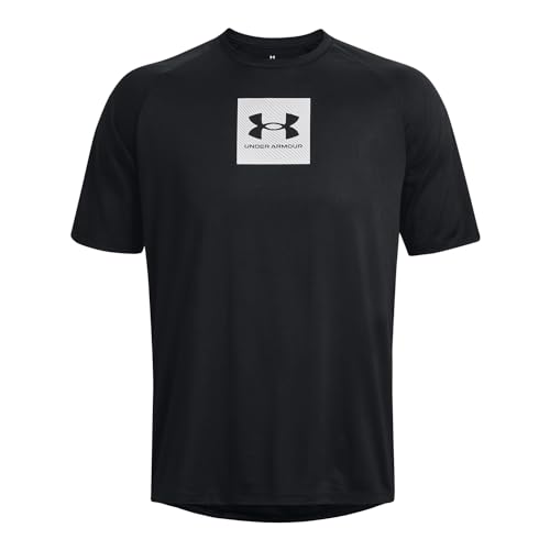 Under Armour Herren UA Tech PRT Fill SS T-Shirt, Black/Halo Gray, L von Under Armour