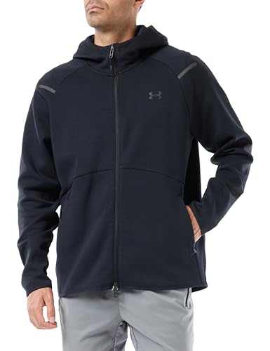 Under Armour Herren UA Unstoppable FLC FZ Sweatshirt, Black/Black, L von Under Armour