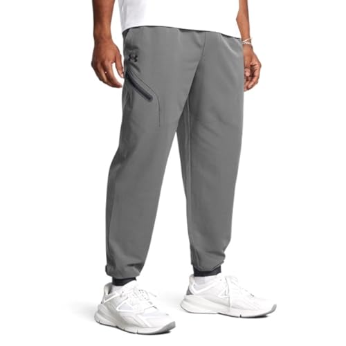 Under Armour Unstoppable Woven Jogginghose Grauschwarz, L Herren von Under Armour