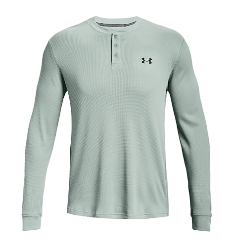 Under Armour Herren UA Waffle Henley Shirt Langarm (US, Alpha, X-Large, Regular, Regular, Grau - 781), Grau, XL von Under Armour