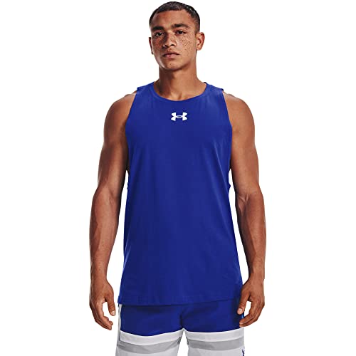 Under Armour Herren Ua Baseline Cotton Tank T-Shirt, Royal Blue/Weiß, L von Under Armour