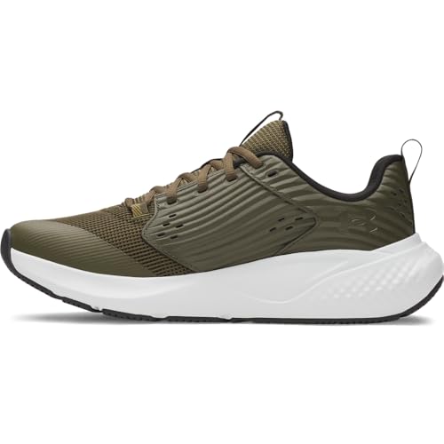 Under Armour Herren Charged Commit Training 4, atmungsaktive Herren Trainingsschuhe, stoßdämpfende Fitnessschuhe,Expedition Green / Halo Gray / Steel,45 von Under Armour