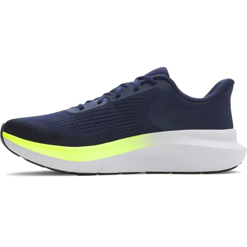 Under Armour Herren Charged Rogue 5, Running Schuhe mit Dämpfung, passgenaue Laufschuhe, atmungsaktive & leichte Sportschuhe für Männer,Washed Navy / High Vis Yellow / Black,40 von Under Armour