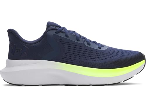 Under Armour Herren Charged Rogue 5, Running Schuhe mit Dämpfung, passgenaue Laufschuhe, atmungsaktive & leichte Sportschuhe für Männer,Washed Navy / High Vis Yellow / Black,48.5 von Under Armour