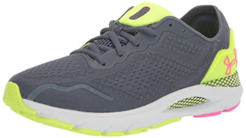 Under Armour Herren Ua HOVR Sonic 6 Technical Performance, (400) Downpour Gray/Lime Surge/Rebel Pink, 43 EU von Under Armour