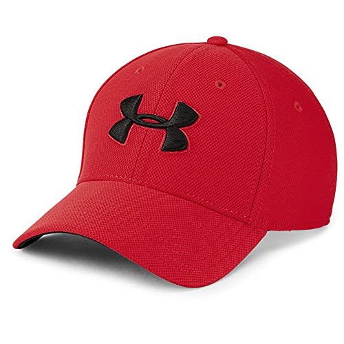 Under Armour Herren Ua Men's Heathered Blitzing 3.0 Cap mit Überschlag, Herrenkappe mit integriertem Schweißband, Rot Schwarz, S/M von Under Armour