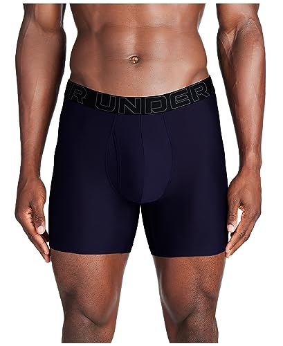 Under Armour Herren Ua Performance Tech Boxerjock 6in Single Pack Retroshorts, Midnight Navy Solid, 3XL von Under Armour