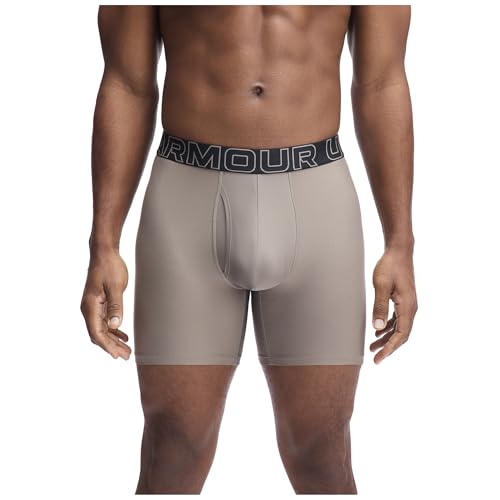 Under Armour Herren Ua Performance Tech-Solid 6 in 3pk,Taupe Dusk Retroshorts, Medium von Under Armour
