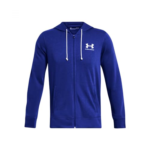 Under Armour Herren Ua Rival Terry Lc Fz Hoodie, Royal / / Onyx White, M von Under Armour