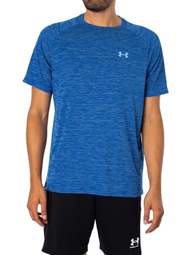 Under Armour Herren Ua Textured Ss T-Shirt, Tech Blue/Horizon Blue, XXL Under Armour Herren Ua Textured Ss T-Shirt, Tech Blue/Horizon Blue, XXL von Under Armour