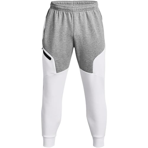 Under Armour Herren Unstop Fleece Jogger Jogginghose, weiß/grau, 34-37 von Under Armour