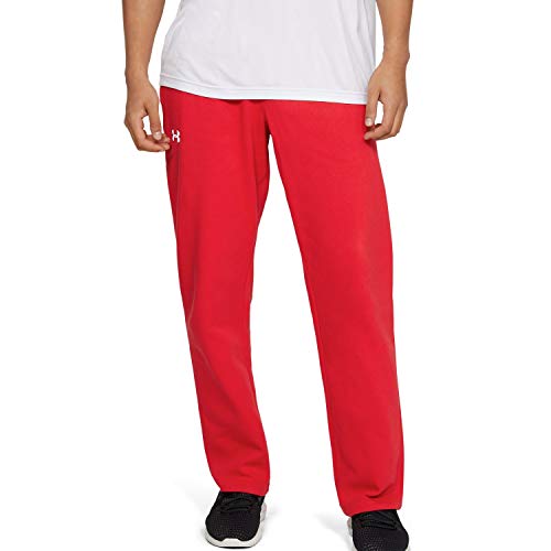 Under Armour Hustle Fleece Pants, Red (600)/White, X-Large von Under Armour