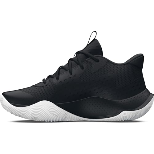 Under Armour Unisex UA Jet '23 Basketball Schuhe, Black/Metallic Gold/Metallic Gold, 43 EU von Under Armour