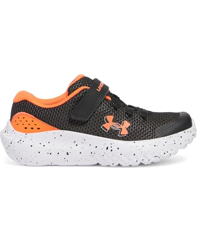 Under Armour Jungen Pre School Surge 4 Sneaker mit alternativem Verschluss, (005) Black/Ares Red/Ares Red, 11 Little Kid von Under Armour