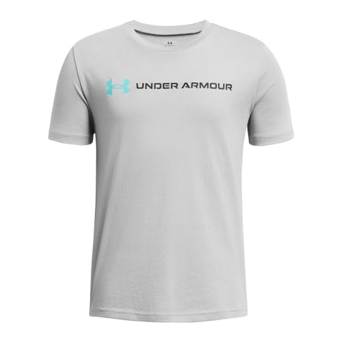 Under Armour Jungen Team Issue Wordmark Kurzarm, (011) Mod Gray Medium Heather / Black, M von Under Armour