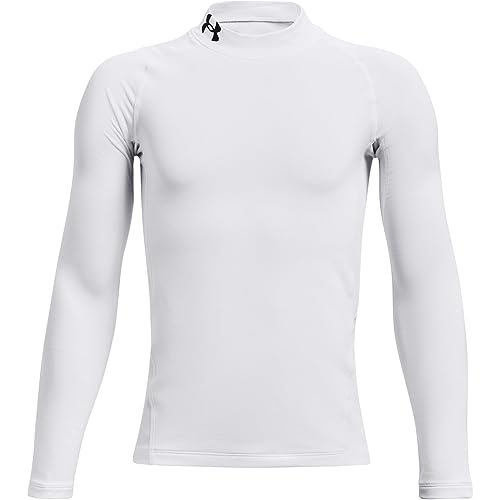 Under Armour Jungen UA CG Armour Mock LS, warmes Thermo-Langarm-Base-Layer-Sportshirt im Polokragen-Stil, dehnbares Funktionsshirt mit Anti-Geruchs-Technologie von Under Armour