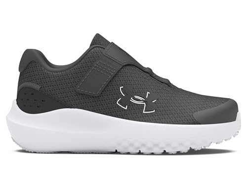 Under Armour Jungen Surge 4 AC, leichte und atmungsaktive Laufschuhe, gepolsterte Joggingschuhe für langen Komfort,Castlerock / Anthracite / Anthracite,25 von Under Armour