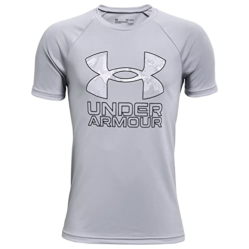 Under Armour Kinder Hybrid Top Funktions T Shirt Kurzarm Grau 9-10 Jahre von Under Armour