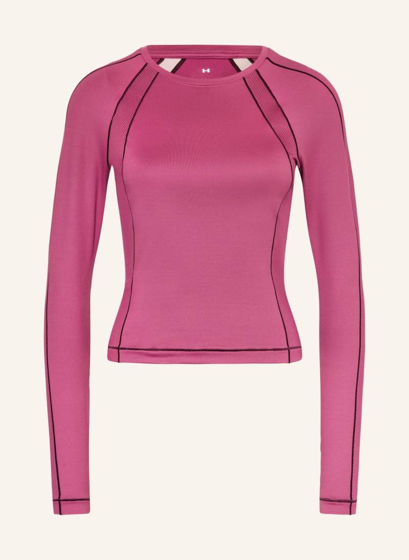 Under Armour Laufshirt Ua Coldgear Textured Crew rot von Under Armour
