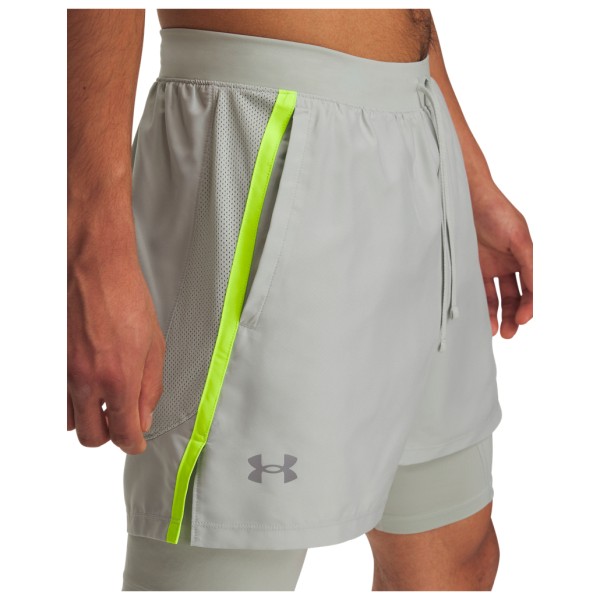 Under Armour - Launch 5'' 2-In-1 Short - Laufshorts Gr S grau von Under Armour