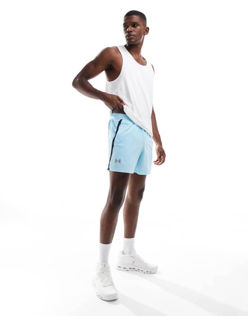 Under Armour - Launch - Shorts in Blau, 5 Zoll Schrittlänge-Schwarz von Under Armour